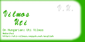 vilmos uti business card